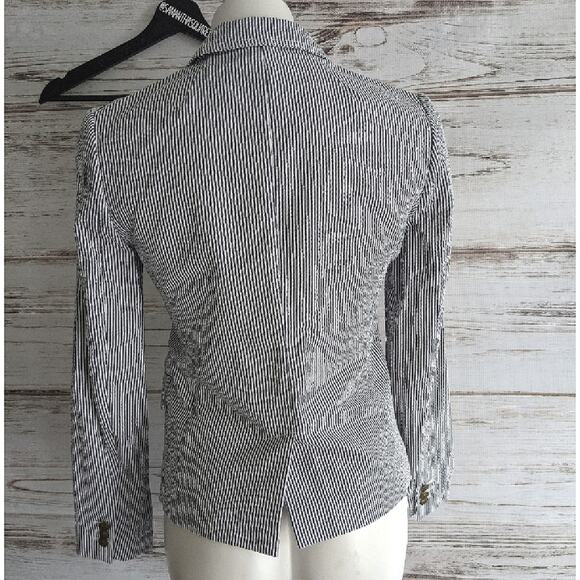 J. Crew Factory Stripe Seersucker Blazer sz 2 - Picture 3 of 7